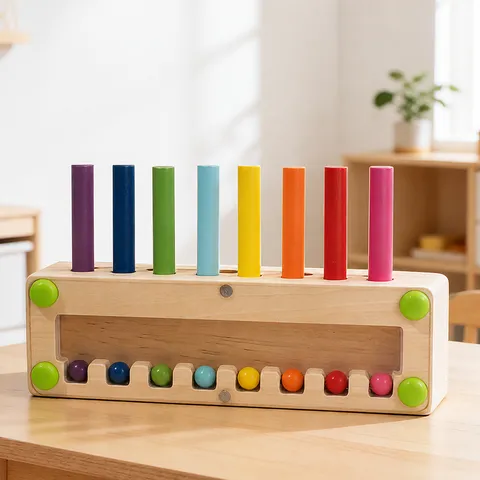 Kids Educational Wooden Early Learning Color Matching Shape Sorter Hand Eye Coordination Montessori Toy Color Cognition Puzzle Gift
