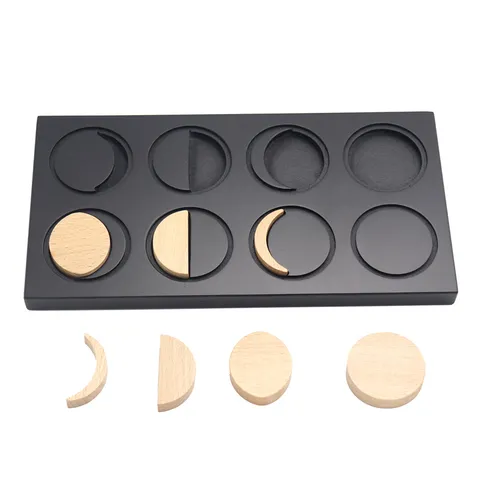 Montessori Moon Phase Wooden Educational Toy Early Learning Science Puzzle Board Kids Cognition Teaching Aid