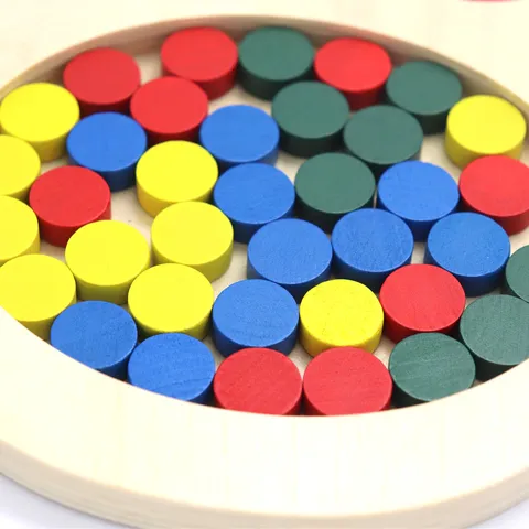 Montessori Toddler Early Education Sorting Wooden Tray Wooden Enlightenment Educational Toy Color Cognition Play Set