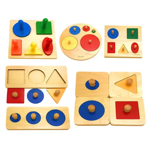 Wooden Toddler Shape Color Recognition Sorting Puzzle Board Montessori Early Educational Learning Toy For Kids