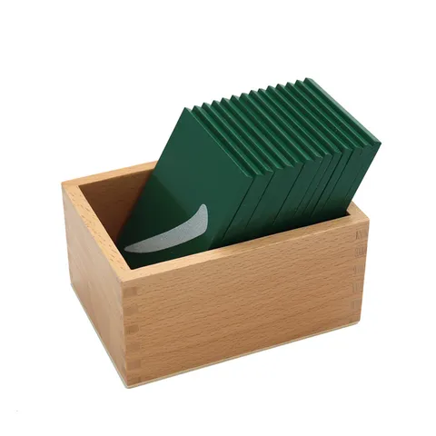 Montessori Early Education Wooden Sandpaper Stroke Board Toy Sensory Training Teaching Aid