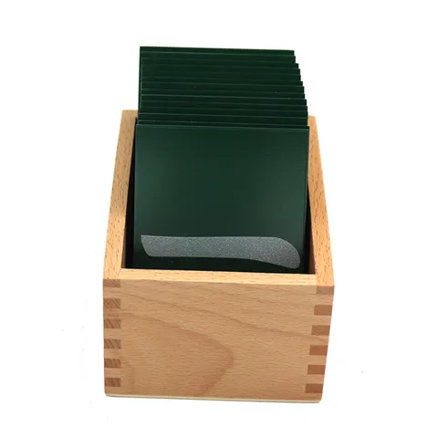 Montessori Early Education Wooden Sandpaper Stroke Board Toy Sensory Training Teaching Aid