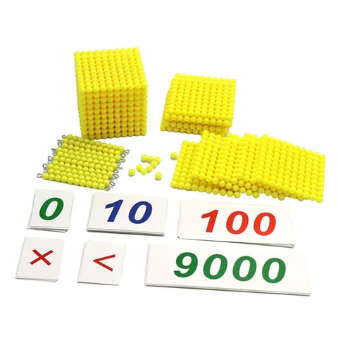 Montessori Children Early Education Math Calculation Teaching Aids Decimal System Bank Game Toy Set For Kids Learning