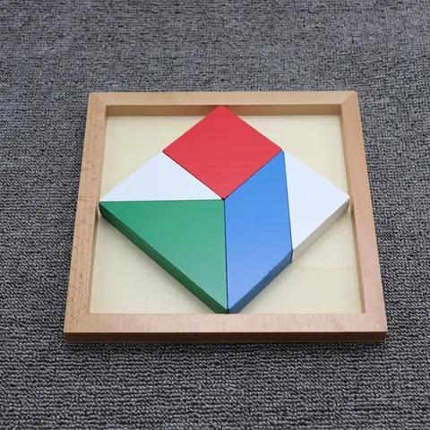 Montessori Holz Pädagogische Formerkennung Lernen Puzzlespiel Viereckiges Sortierbrett Kinder Logisches Denken Spielzeug