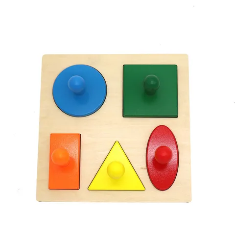 Wooden Toddler Shape Color Recognition Sorting Puzzle Board Montessori Early Educational Learning Toy For Kids