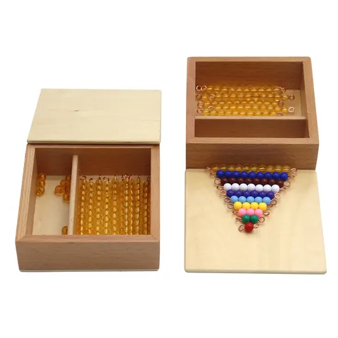 Montessori Wooden Math Counting Beads Seguin Board Educational Learning Toy Kids Early Childhood Teaching Aids