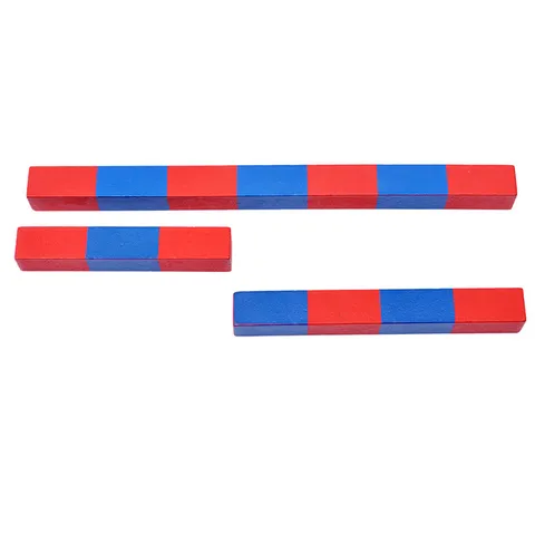 Montessori Wooden Red And Blue Number Rods Early Education Math Toys For Kids Kindergarten Learning Intellectual Development