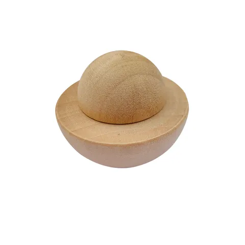 Natural Schima Wood Hemispheres Unfinished Wooden Half Balls For DIY Painting Craft Educational Supplies Wood Parts