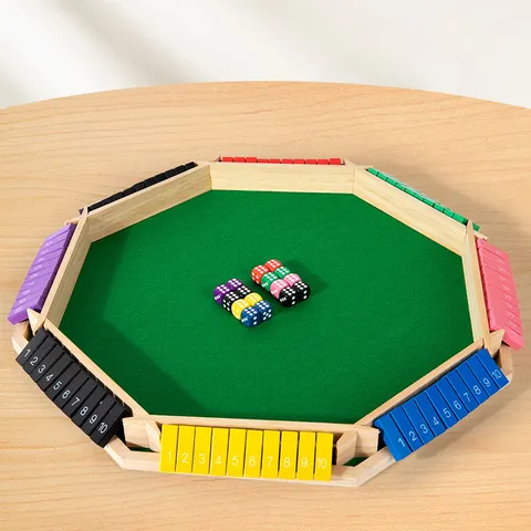 Wooden Shut The Box Dice Board Game Educational Math Logic Thinking Training Tabletop Toy For Family Kids