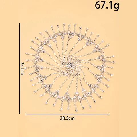 Luxueuse Chaîne de Cheveux à Gland en Strass Coiffe Style Royal Vintage Voile de Tête pour Mariage Fête Défilé de Mode Accessoires