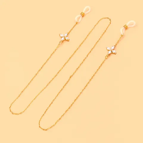 Elegante Brillenkette Aus Kupferlegierung Mit Strass Und Künstlichen Perlen Quasten Maskenband Für Sonnenbrillen Damen Herren Schmuck