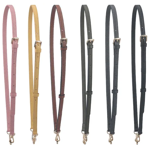 Bandoulière de Remplacement en Cuir PVC Minimaliste pour Modification DIY de Sacs Texture Durable et Élégante Quincaillerie Dorée