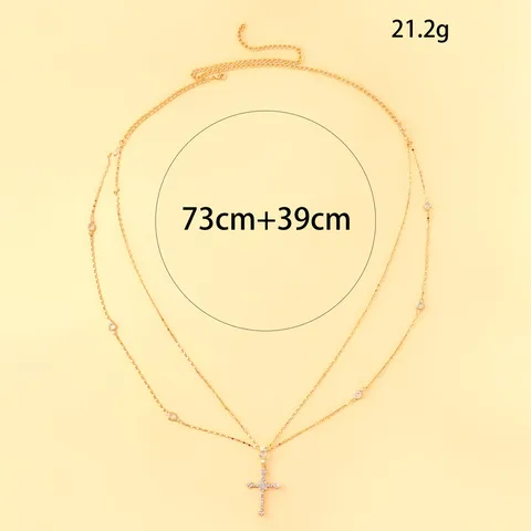 Sexy Rhinestone Cross Double Layer Waist Chain For Women Adjustable Copper Body Chain Gold Silver Party Club Jewelry