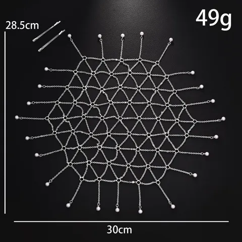 Exotisch Nischendesign Kupfer Netz Haarkette Kopfschmuck Mit Quaste Strass Künstliche Perle Stirnband Für Bühne Aufführung Damen