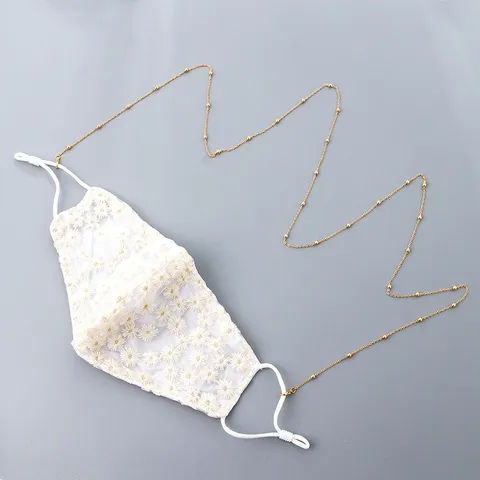 Brillenketting Maskerkoord Goud Zilver Verguld Legering Kunstparel Ketting Voor Dames Heren Dagelijks Accessoire
