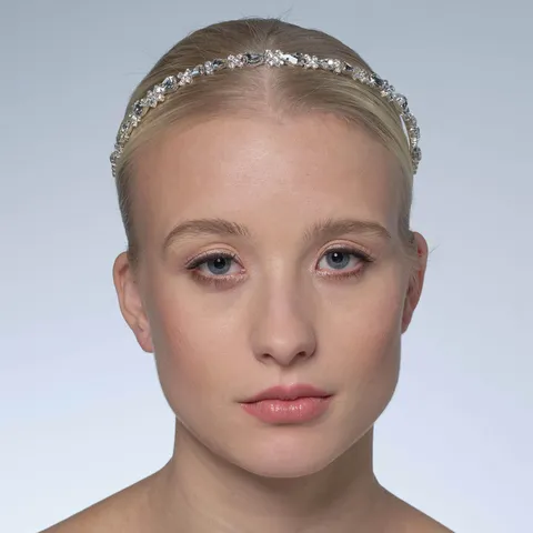 Elegant Copper Rhinestone Hair Band For Women Luxury Waterdrop Crystal Bridal Headband Wedding Party Princess Crown Hair Accessories