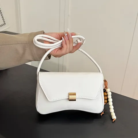 Stile Coreano Tinta Unita Strutturato Tracolla a Nodo Borsa a Tracolla Moda Versatile Ins Piccola Borsa Quadrata Borsa da Donna