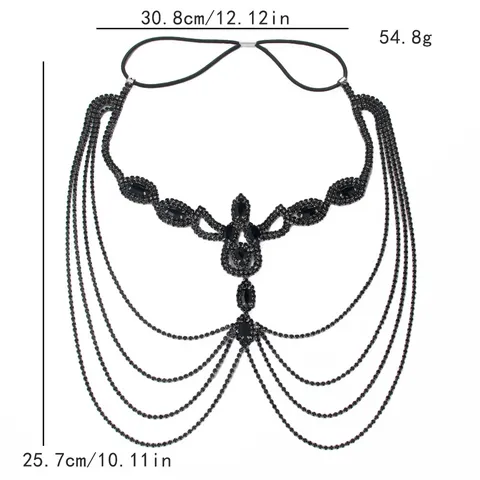 Gothic Rhinestone Tassel Mask Women Sexy Party Face Chain Headwear Halloween Fashion Accessories Jewelry