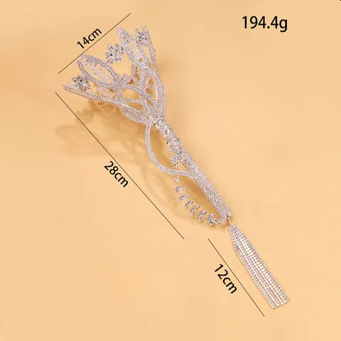 Luxe Strass Bruidsscepter Handboeket Legering Kristal Romantisch Bruiloft Feest Fotografie Prop Wand Voor Vrouwen Bruid