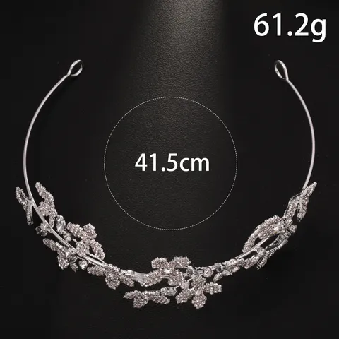 Elegant Blumen Strass Haarreif Für Damen Gold Silber Legierung Kristall Haarreif Braut Hochzeit Party Kopfschmuck Haar Zubehör