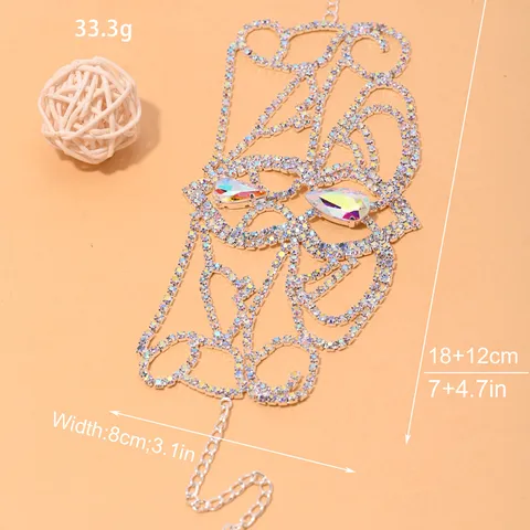 Bohemian Rhinestone Hollow Bracelet For Women Exquisite Water Drop Belly Dance Stage Performance Fashion Jewelry Gift Gold Silver