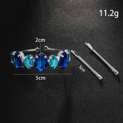 Farbig Strass Ponytail Haargummi Für Damen Raffiniert Legierung Galvanisiert Oval Geometrisch Haarring Mit Haarklammern Modischer Kopfschmuck Schmuck