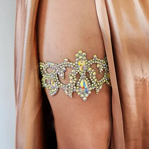 Bohemian Sexy Rhinestone Leg Chain Women Gold Silver Alloy Body Chain Hollow Geometric Thigh Chain Belly Dance Jewelry