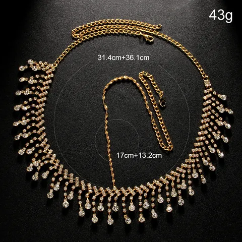 Fashion Tassel Hair Chain Luxurious Rhinestone Forehead Pendant Headband Exaggerated Bohemian Wedding Prom Party Hair Accessories For Women