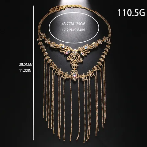 Rhinestone Tassel Mask For Women Fashion Masquerade Party Accessories Halloween Gold Silver Fringe Face Jewelry