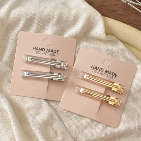 Fermaglio per Capelli in Acetato di Alta Qualità Clip a Becco d'Anatra Stampa Lettere Accessori Minimalisti Donna