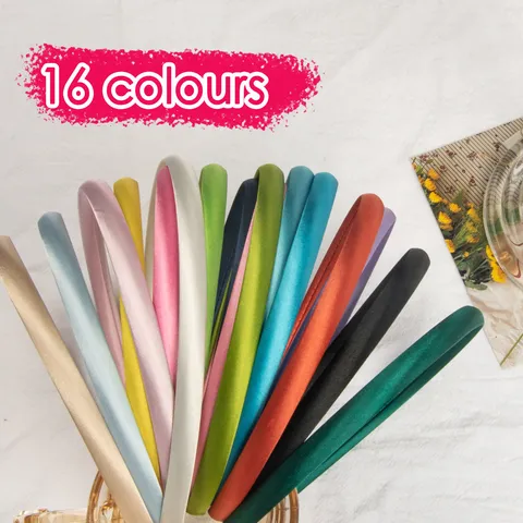 Bandeau Fin en Satin Style Coréen Couleurs Bonbon pour Filles Enfants Serre-tête Minimaliste Accessoires de Coiffure