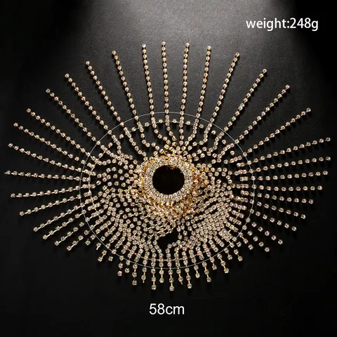 Chaîne de Cheveux Bohème en Strass Luxueux Ajouré Gland Serre-tête pour Mariage Fête Élégant Cuivre Base de Cuivre Brillant Coiffe Femme Accessori de Cheveux Bijoux