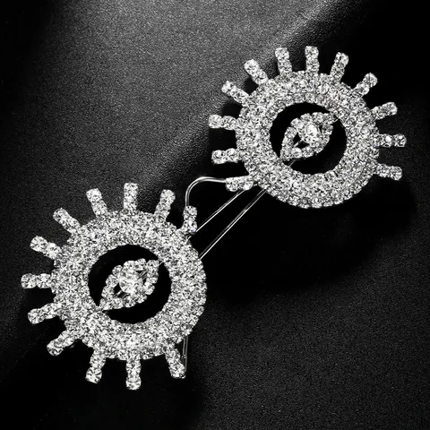 Montura de Gafas con Diamantes de Imitación Forma de Ojo Sobredimensionada Montura de Gafas de Cobre con Diamantes de Imitación Personalizada Exagerada para Fiesta Fotografía Callejera Accesorio de Moda