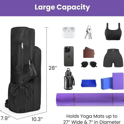Grote Capaciteit Yogamat Rugzak Waterdicht Sport Fitness Gym Tas Multifunctionele Pilates Apparatuur Opslag Schouderrugzak Voor Unisex