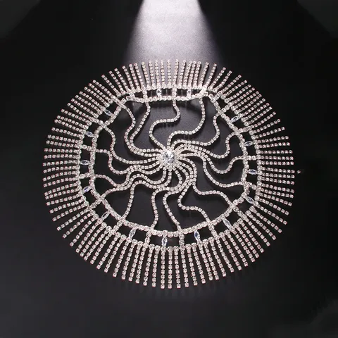 Chaîne de Cheveux à Glands en Strass Coiffure Luxe Cristal Pièce de Tête Bandeau Scintillant Pour Femmes Fête Boîte de Nuit Scène
