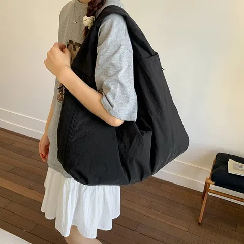 Casual Nylon Tote Bag For Women Large Capacity Shoulder Bag Commuter Underarm Bag Fashion Simple Daily Handbag