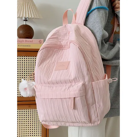 Ins Glyko Styl Gramma Minimalistiko Commuter Koritsi Sxoliko Tsanta Casual Nylon Adiavrocho Megali Horitikotita Sakidio Platis Gia Mathites