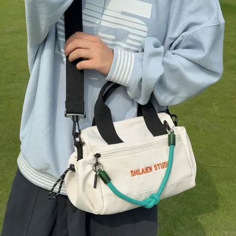 Multifunctional Outdoor Sports Crossbody Bag Casual Commuting Handbag Large Capacity Lightweight Nylon Travel Shoulder Bag