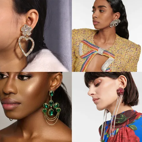 Süße Herz Blume Strass Ohrstecker Für Damen Elegante Legierung Gold Silber Hängende Ohrringe Mode Schmuck Dating Geschenk