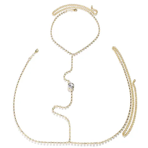 Minimalistiki Alisida Somatos apo Krama me Stras se Schema Dakryou Sex Clavicle Chest Chain Underwear Jewelry Accessory For Women