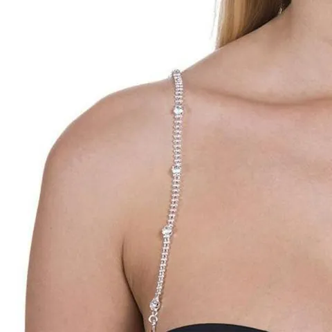 Sparkly Rhinestone Shoulder Chain Detachable Body Chain Jewelry For Women Bridal Wedding Dress Accessory Alloy Multilayer Shoulder Strap Gift