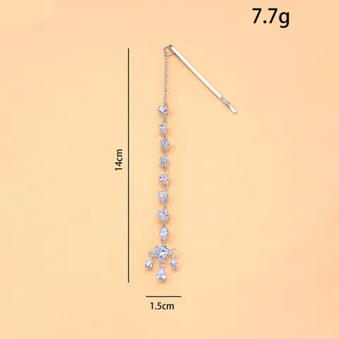 Chaîne de Front en Cœur Style Indien Bijou de Front en Strass Coiffe de Mariée pour Femmes Bijoux de Cheveux Ethniques en Alliage Or Argent
