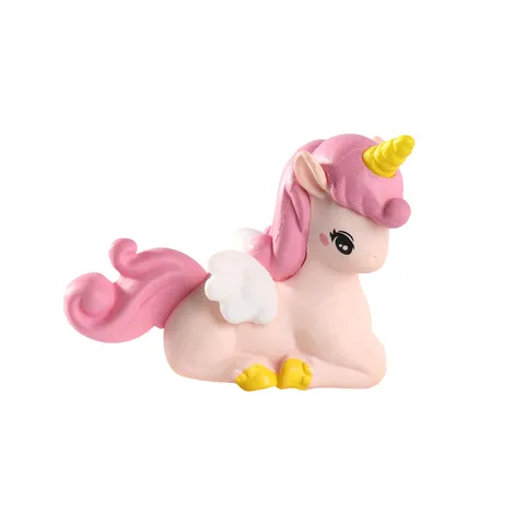 Cute Unicorn Figurine PVC Plastic Animal Model Micro Landscape Ornament Desktop Decor Cartoon Toy Gift