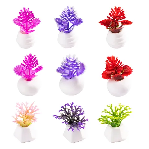Mini Resin Plant Flower Pot Micro Landscape Ornament Cute Cartoon DIY Craft Accessories Desktop Decor Fairy Garden Figurine