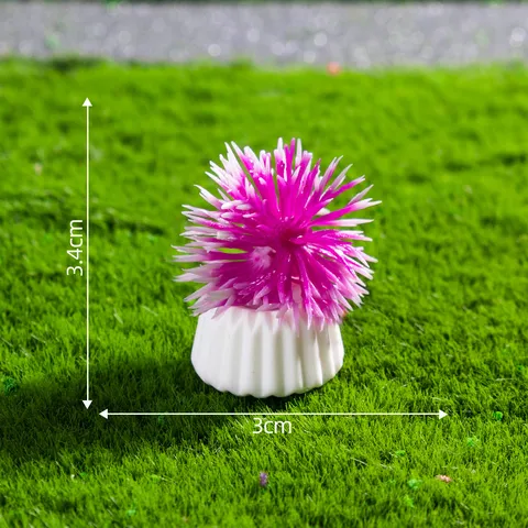 Mini Resin Plant Flower Pot Micro Landscape Ornament Cute Cartoon DIY Craft Accessories Desktop Decor Fairy Garden Figurine