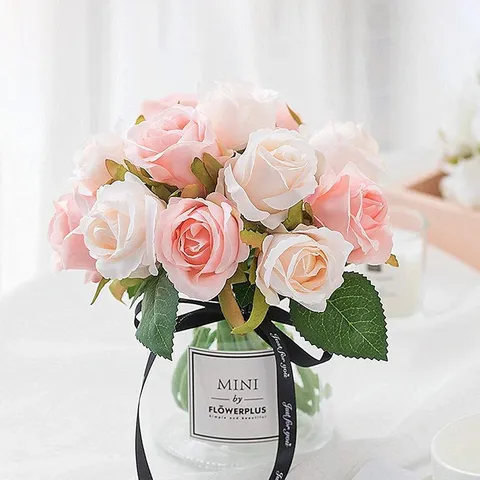 Künstlicher Seidenrosen Blumenstrauß Kleine Falsche Blumen Für Haus Hochzeit Fotografie Dekoration Requisiten
