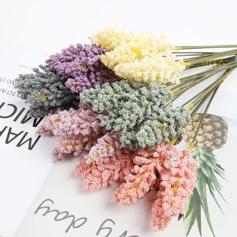 Künstliche Schaumstoff Weizenähre Blumenstrauß Falsche Pflanze Für Zuhause Hochzeit Dekoration Fotografie Requisiten Natürlich Stil