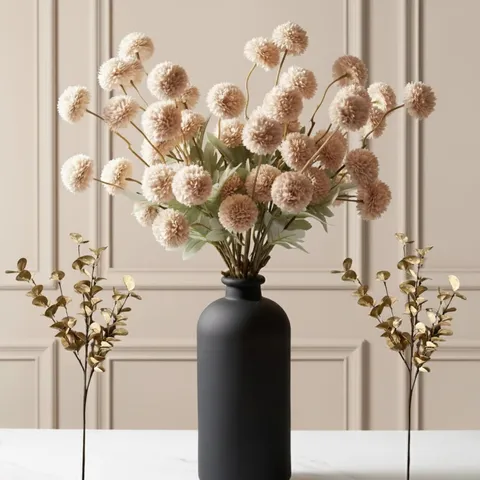Künstlicher Löwenzahn Chrysanthemen Strauß 5 Köpfe Seide Falsche Blumen Für Zuhause Hochzeit Party Blumen Dekoration Arrangement