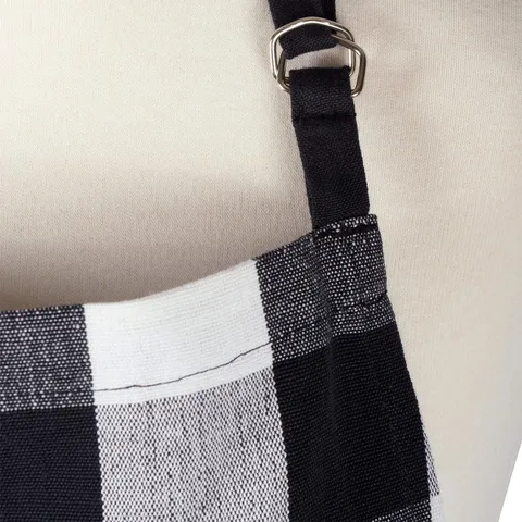Cotton Kitchen Apron Plaid Waterproof Cooking Apron With Pockets European Style Home Baking Restaurant Apron For Women