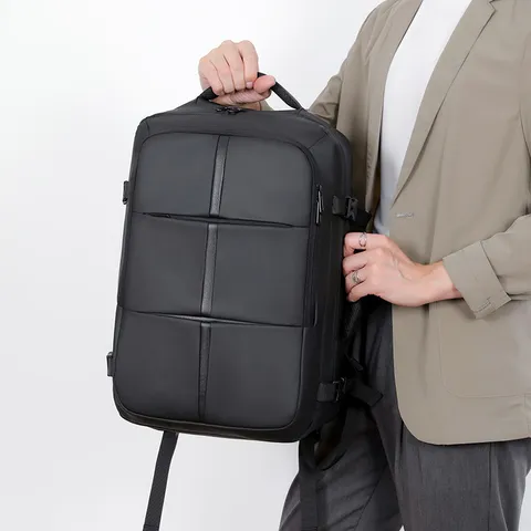 Heren Zakenreis Rugzak Grote Capaciteit Uitbreidbaar Waterbestendig Laptop Rugzak Woon-werkverkeer Boekentas
